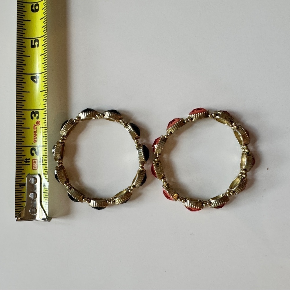 Charming Charlie - Elasticated Bracelets in Navy Blue and Coral - Picture 5 of 5